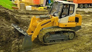 AMAZING RC SCALE MODEL DOZER LIEBHERR 634 AT WORK ON THE RC CONSTRUCTION SITE [upl. by Kafka]