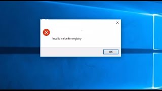 How to Fix Invalid Value For Registry Problem  Windows 10 [upl. by Ansela]