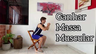 Treino de pernas e glúteos para ganhar massa muscular  EM CASA [upl. by Nnaerb]