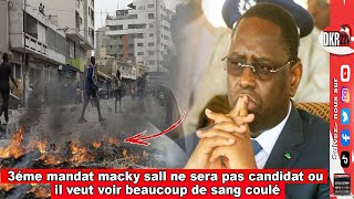 3éme mandat macky sall ne sera pas candidat ou il veut voir beaucoup de sang coulé [upl. by Ludwog]