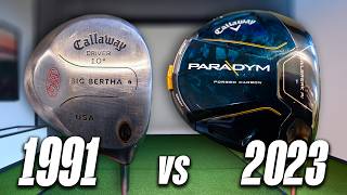 Different 1991 Golf Driver VS 2023 Driver 30 Year Test [upl. by Ellehcit432]