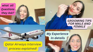 Qatar Airways interview Procedure✈️Got selected cabin crew Qatar Airways everything mentioned [upl. by Carolann880]