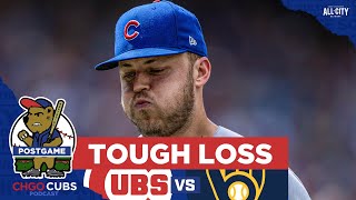 Jameson Taillon struggles Chicago Cubs drop series opener to Brewers  CHGO Cubs Podcast [upl. by Ltney]