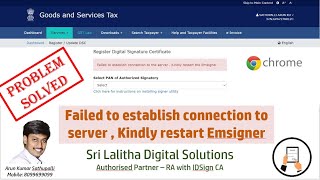 Solution to quotFailed to establish connection to server Kindly restart Emsignerquot [upl. by Aihc]