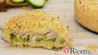 Sbriciolata di zucchine con speck e crescenza  Ricettait [upl. by Lyrem]