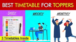 Best Timetable  Daily Weekly and Monthly For Toppers [upl. by Ecyned]