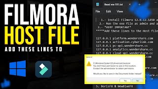 Filmora Host file  Add these lines to Host file filmora windows [upl. by Nareht]