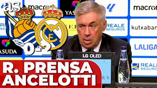 CARLO ANCELOTTI rueda de prensa COMPLETA  REAL SOCIEDAD 0 REAL MADRID 2 [upl. by Eiramlirpa]