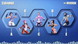 ADIVINA EL BAILE DE FORTNITE CON LA MÚSICA AL REVÉS  FORTNITE CHALLENGE  tusadivi [upl. by Armstrong]