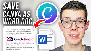 How To Save Canva Design As Word Document  Full Guide [upl. by Leuqram]