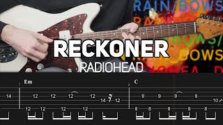 Radiohead  Reckoner Guitar lesson with TAB [upl. by Chute]