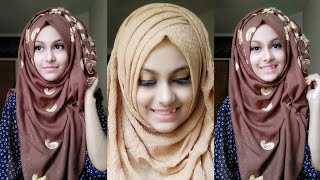 Without inner cap hijab tutorial for Ramadan  Noshin Nower ❤ [upl. by Elonore]