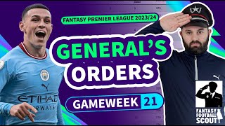 🫡SPLIT DECISIONS  FPL GENERALs ORDERS  GW21 TEAM SELECTION  fantasyfootball [upl. by Reynold]