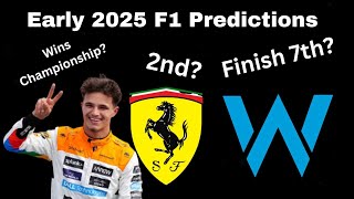 My Early 2025 F1 Predictions [upl. by Notsniw466]