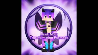 🦋 Hawk Moth Transformation MIRACULOUS Fanmade  Mineimator Minecraft Animation shorts hawkmoth [upl. by Orvie960]