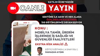 Mobilya Üretim İşlerinde İş Sağlığı ve Güvenliği Önlemleri Ramazan AydınA IGU [upl. by Atteuqal998]