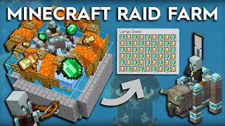 Minecraft Raid Farm  3300 Emerald Per Hour Redstone and More [upl. by Daryl]