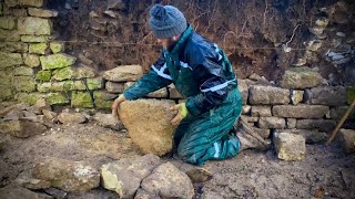 Dry Stone Walling  Retaining Rebuild 2 [upl. by Maitund]