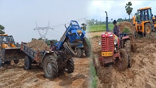 Stuck in Mud amp Powder Trac 443 DS And Old Mahindra 475 DI stuck in Mud [upl. by Maguire]