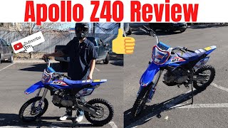 Apollo Z40 140cc Dirt Bike Review In Blue [upl. by Animas]