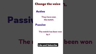 Active Voice to Passive Voice Change of voice part 2English Grammar english activepassivevoice [upl. by Annairda]