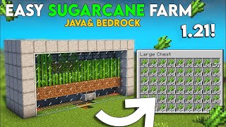 Minecraft 121 Automatic Sugarcane Farm  Easy Efficient Sugarcane Farm Tutorial Java amp Bedrock [upl. by Oderf605]