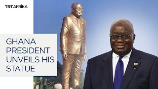 Ghana President Unveils His Statues [upl. by Aneloc]