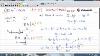 ElectroTutorial 344 JFET 13 AutoPolarización [upl. by Neelya828]