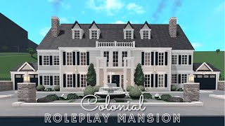 BLOXBURG Colonial Roleplay Mansion House Build part1 [upl. by Hafeenah90]