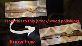 Giving vintage look to gun stock  Shou Sugi Ban  Gun stock burnt and polished [upl. by Loesceke]