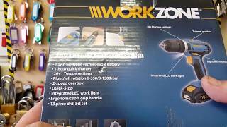 workzone cordless drill review [upl. by Sandie]