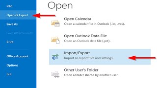 Outlook ImportExport to move PST file for Outlook 2013201620192021 [upl. by Adyht]