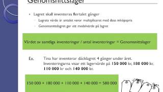 Företagsekonomi 2 Intern ekonomistyrning  Lagret och dess kostnader [upl. by Schubert744]