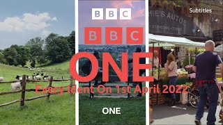 EVERY BBC ONE IDENT ON 1ST APRIL 2022  ONENESS  LENS  BBC ONE [upl. by Riccio291]