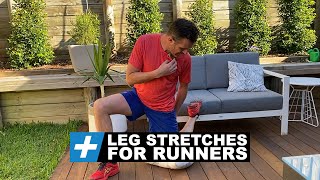 The Best Leg Stretches for Runners  Tim Keeley  Physio REHAB [upl. by Orvie]