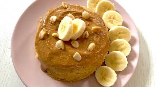 BOWL CAKE AVOINE BANANES BEURRE DE CACAHUÈTES 🍌🥜💪 [upl. by Erda]