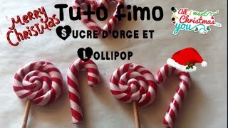 TutoFimoNoel  Tuto sucre dorge et Lollipop [upl. by Naneik]