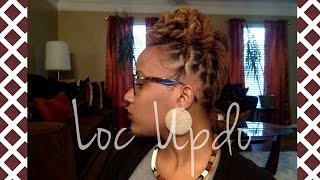 Freestyle Loc Updo Style on Medium Length Hair TUTORIAL [upl. by Lewison]