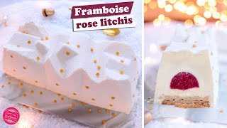 🏔 BUCHE de NOEL ISPAHAN FRAMBOISE ROSE LITCHI 🏔 [upl. by Gomez]