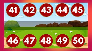 41 to 50 Counting with Spelling for children age 45  Forty One to Fifty  Artoon Academy [upl. by Erika]