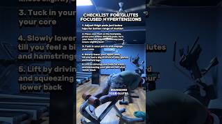 💥CHECKLIST FOR GLUTESFOCUSED HYPEREXTENSIONS 💥 fitnesstips gym gluteexercise gymtips fitness [upl. by Reinald549]