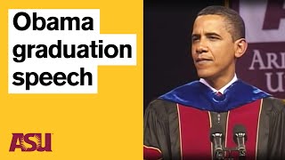 Barack Obama graduation speech Arizona State University ASU [upl. by Ocicnarf15]