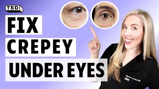 Fix Your Crepey Under Eye Skin  3 AtHome Antiaging Treatments [upl. by Irami700]