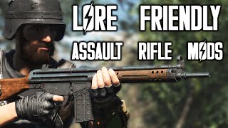 Fallout 4  Top 10 Lore Friendly Assault Rifle Mods [upl. by Imnubulo]