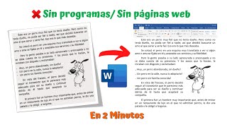 Convertir un Documento ESCANEADO en un TEXTO Editable de Word Imagenes escaneadas a Texto [upl. by Bohlin]