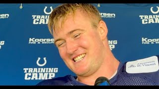 Indianapolis Colts  Bernhard Raimann with high praise for Laiatu Latu amp rest of the defensive line [upl. by Enitram]