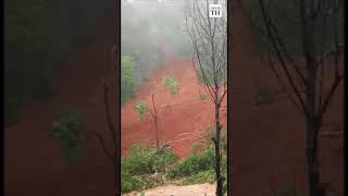 Massive landslip in Kerala caught on camera [upl. by Naivatco]