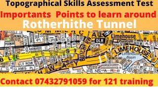 Topographical Skills Assessment Test 2021  Important points to learn around Rotherhithe Tunneltfl [upl. by Azne]