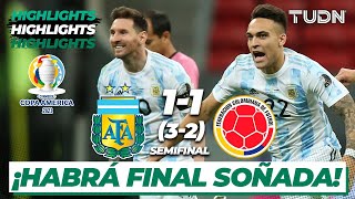 Highlights  Argentina 1321 Colombia  Copa América 2021  Semifinal  TUDN [upl. by Lorie884]