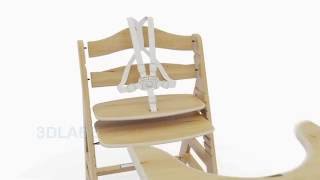 Hauck Wooden Highchair Beta Product Animation  Frankfurt Germany [upl. by Puto]